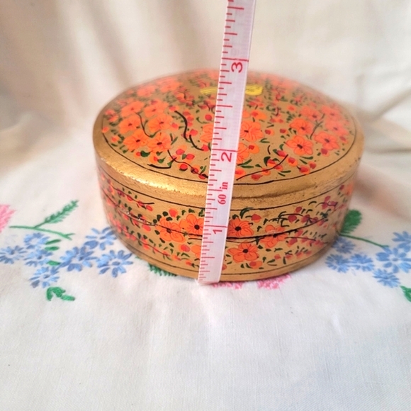 4/$26 Boho Wooden Painted Coaster Set with Box - Picture 7 of 8